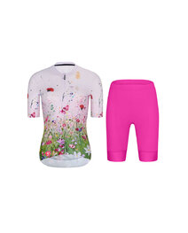 RIVANELLE Kurzarm Radtrikot und Shorts - IN BLOOM - Cyclamen/Rosa/mehrfarbig